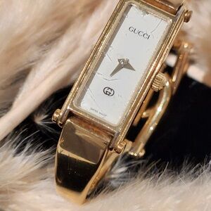 Gucci Women's Gold Rectangular Watch